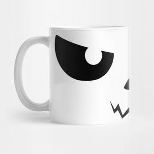 Scary Halloween Face Black Mug